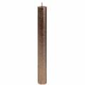 Floristik21 Stabkerzen durchgefärbt Kupfer Metallic 34mm×240mm 4 St