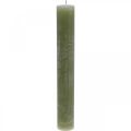 Floristik21 Durchgefärbte Kerzen Olivgrün Stabkerzen 34×240mm 4 St