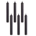 Schwarze Stabkerzen Set 6 Stück, Ø21mm 170mm - Atmosphärische Dekoration und Beleuchtung | Floristik21.de