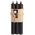 Schwarze Stabkerzen Set 6 Stück, Ø21mm 170mm - Atmosphärische Dekoration und Beleuchtung | Floristik21.de