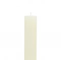 Stabkerzen durchgefärbt Creme 34mm x 240mm 4 St | Floristik21.de