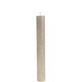 Floristik21 Stabkerzen durchgefärbt Champagner 34mm x 240mm 4 St