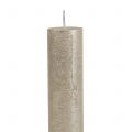Stabkerzen durchgefärbt Champagner 34mm x 240mm 4 St | Floristik21.de