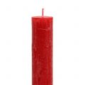 Stabkerzen durchgefärbt Rot 34mm x 240mm 4 St | Floristik21.de