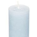 Stabkerzen Hellblau Wachs 34x240mm 4er-Set für Kerzenständer und Tischdekoration | Floristik21.de