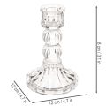 Kerzenhalter Glas transparent 12cm 2er-Set Tischdekoration | Floristik21.de