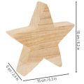 Holzstern Kerzenhalter 16 cm Natur mit Metallhalterung für Stabkerzen | Floristik21.de