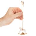Weihnachtsbaumkerzenhalter Schaukelpferd 20 cm Gold Transparent 3 Stück | Floristik21.de