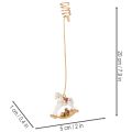 Weihnachtsbaumkerzenhalter Schaukelpferd 20 cm Gold Transparent 3 Stück | Floristik21.de
