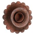 Stabkerzenhalter Metall Rost-Optik Ø8,5cm 4er-Set für Tischdeko & Eventgestaltung | Floristik21.de