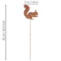 Gartenstecker aus Metall Eichhörnchen Rostoptik 52cm 2er-Set | Floristik21.de