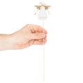 Dekostecker Holzengel 31cm Schutzengel Figur mit farbigen Flügeln 12St Innenbereich | Floristik21.de