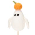 Geisterfiguren auf Holzstab 54cm Weiß Orange Halloween 8 Stück | Floristik21.de