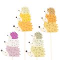 Floristik21 Deko-Stecker Holz Igel-Familie 34cm 12 Stück bunt für Innen und Außen