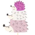 Deko-Stecker Holz Igel-Familie