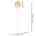 Dekostecker aus Holz Kürbis 31 cm 12 Stück Halloween Herbst | Floristik21.de