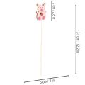 Dekostecker Holz Schweinchen 31cm 16-teilig mehrfarbig | Floristik21.de