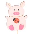 Dekostecker Holz Schweinchen