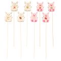 Dekostecker Holz Schweinchen