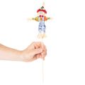 Blumenstecker Vogelscheuchen aus Holz und Stoff 37cm 6er-Set für Dekoration | Floristik21.de