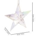 Dekoanhänger Stern Acryl 9cm transparent irisierend 6er-Set | Floristik21.de