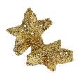 Floristik21 Stern Glitter 1,5cm zum Streuen Gold 144St