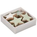 Holzstern-Set 5 cm, 9 Stück,