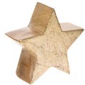 Floristik21 Deko-Sterne Holz Gold 10cm 3er-Set Tischaufsteller Innenbereich
