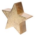 Deko-Sterne Holz Gold 10cm