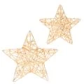Floristik21 Deko Stern Set Draht Gold 10cm und 7cm 12 Stück