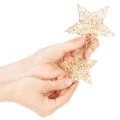 Deko Stern Set Draht Gold 10cm und 7cm 12 Stück | Floristik21.de