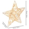 Deko Stern Set Draht Gold 10cm und 7cm 12 Stück | Floristik21.de