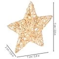 Deko Stern Set Draht Gold 10cm und 7cm 12 Stück | Floristik21.de