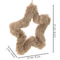 Hängender Deko-Stern aus Kunstfell 21 cm Beige für Innenbereich | Floristik21.de