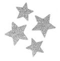 Floristik21 Sterne zum Streuen Silber sort. 4-5cm 40St