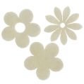 Floristik21 Streudeko Filzblume Creme Ø3,5cm 96St