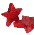 Floristik21 Streudeko Sterne Rot, Glimmer 4-5cm 40St