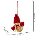 Strohanhänger Set mit Figuren und Sternen 4–6cm 30-teilig Natur-Rot für Innenbereich | Floristik21.de