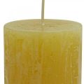 Stumpenkerzen Rustic Durchgefärbte Kerzen Gelb 60/110mm 4St