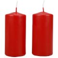 Floristik21 Stumpenkerzen H100 Ø50cm Rot Kerzen 12St