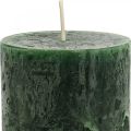Stumpenkerzen Rustic Durchgefärbte Adventskerzen Grün 70/110mm 4St