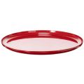 Floristik21 Deko-Tablett Metall Rot 27cm rund mit Rand für Innenbereich