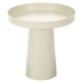 Floristik21 Metall Tablett Ständer, rund, 20 cm Durchmesser, beige-grau, Innenbereich