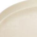 Dekotablett rund Metall Creme