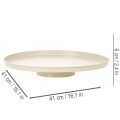 Dekoplatte Metall rund 41 cm beige für Tischdisplay | Floristik21.de