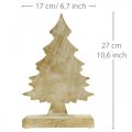 Floristik21 Deko Tannenbaum Holz Weiß gewaschen Weihnachtstanne 27×17×5cm