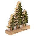 Floristik21 Tannenbaum Deko aus Mangoholz, grün lackiert, 20 cm Höhe, für Innenbereiche