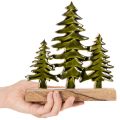 Tannenbaum Deko aus Mangoholz, grün lackiert, 20 cm Höhe, für Innenbereiche | Floristik21.de