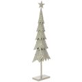 Floristik21 Deko-Tannenbaum aus Metall mit Stern und Standfuß 74 cm, silber