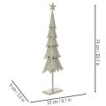 Deko-Tannenbaum aus Metall mit Stern und Standfuß 74 cm, silber | Floristik21.de